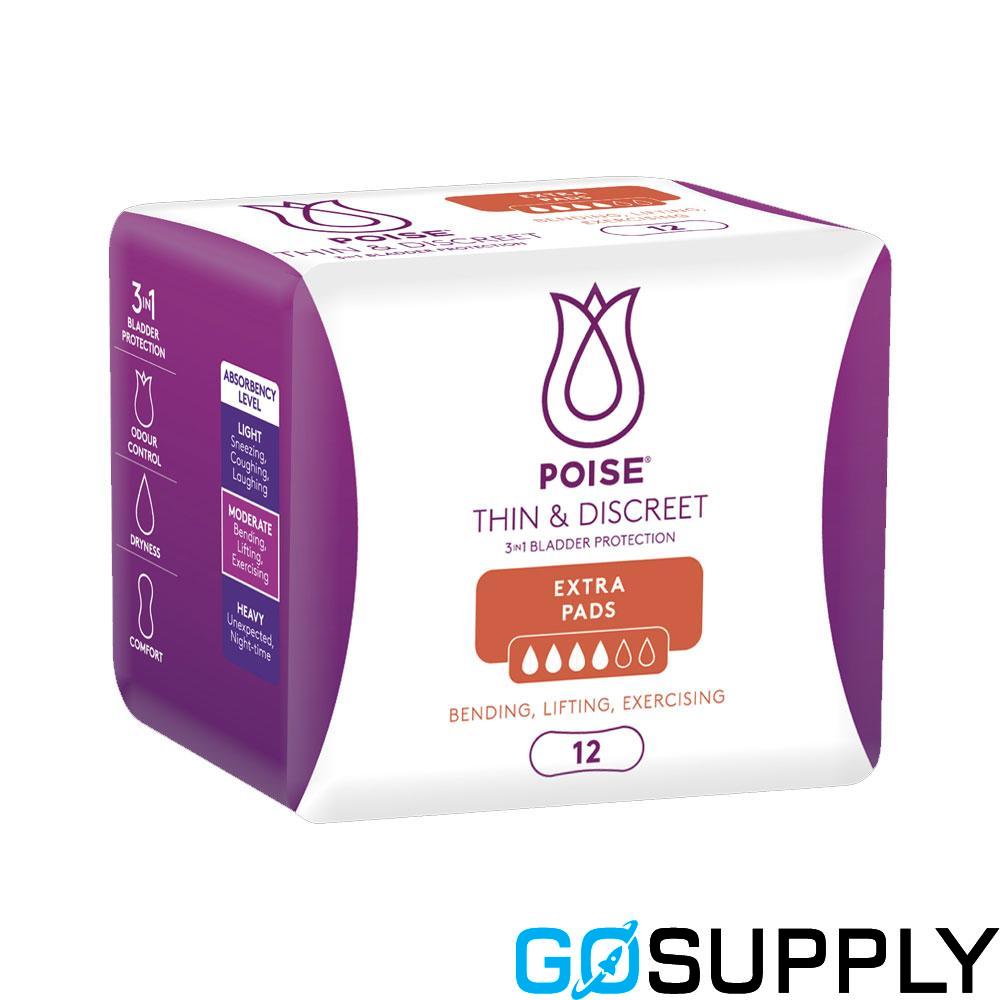 Poise Discreet Pad Extra Female 375ml 34cm