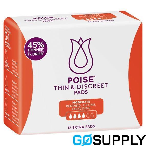 Poise Discreet Pad Extra Female 375ml 34cm