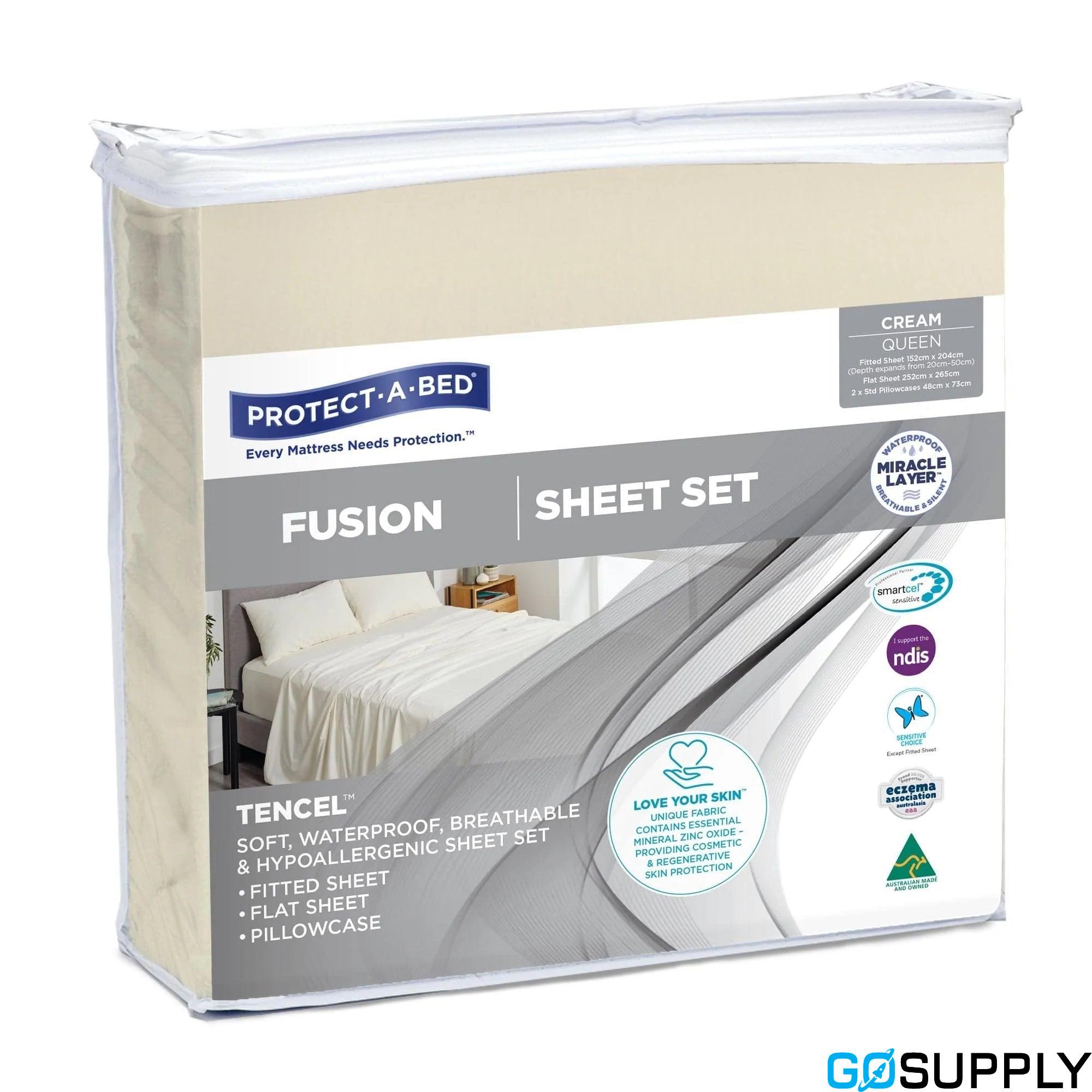 Protect-A-Bed Fusion Tencel Sheet Set (Latte · Double Bed)