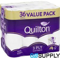 QUILTON TOILET TISSUE - Color: White Pack Size: 36 - Packet (36 Single)