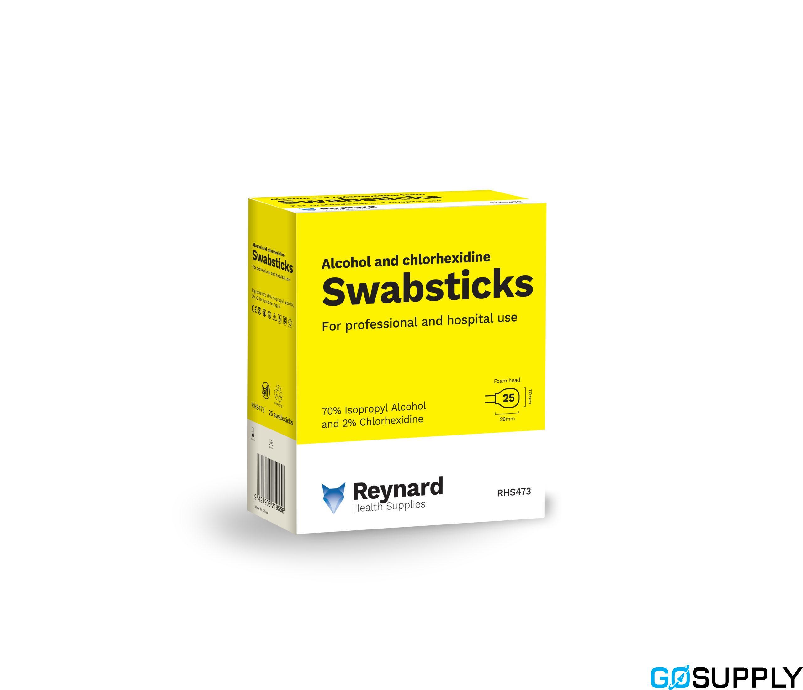 REYNARD ALCOHOL CHX SWABSTICKS
