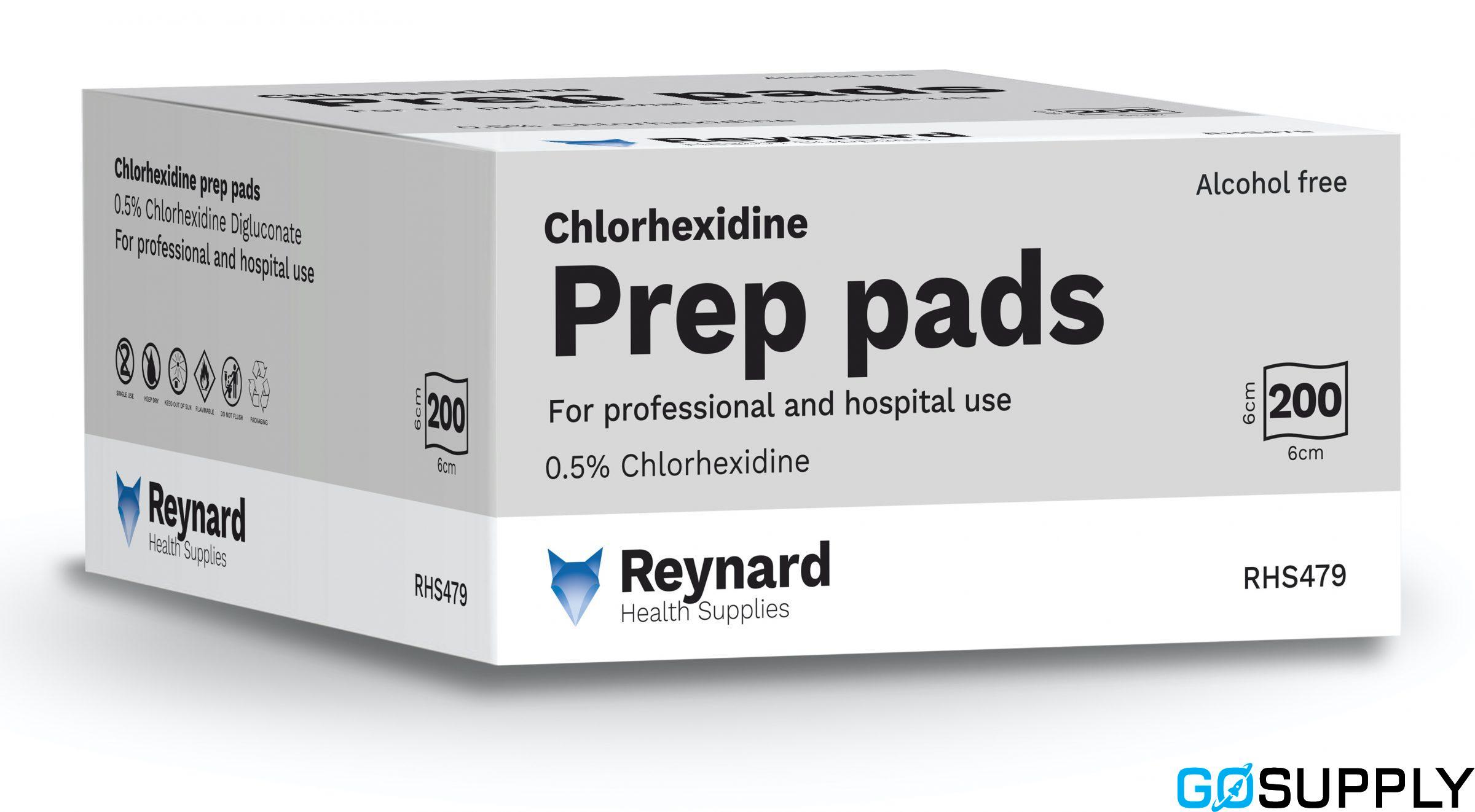 Reynard Alcohol and Chlorhexidine Prep Pads 6cmx6cm