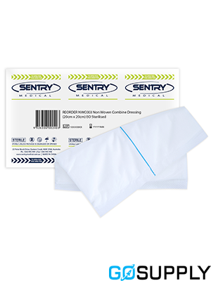 SENTRY NON WOVEN COMBINE DRESSING - Size: 20CM X 20CM