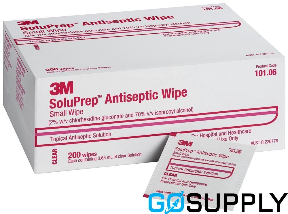SOLUPREP ANTISEPTIC WIPE - Size: Small Solution: 2%CHG 70%IPA CLEAR