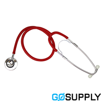 STETHOSCOPE DUAL HEAD - Color: Red Material: Aluminium Polished Head