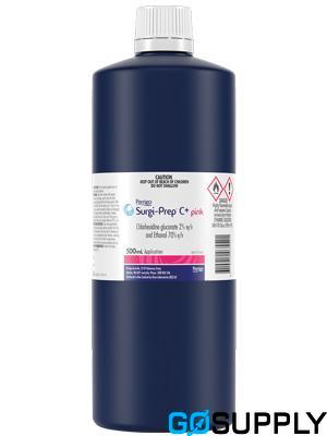 SURGI-PREP C+ PINK - Volume: 500ML Concentration: 2% CHLOR GLUC