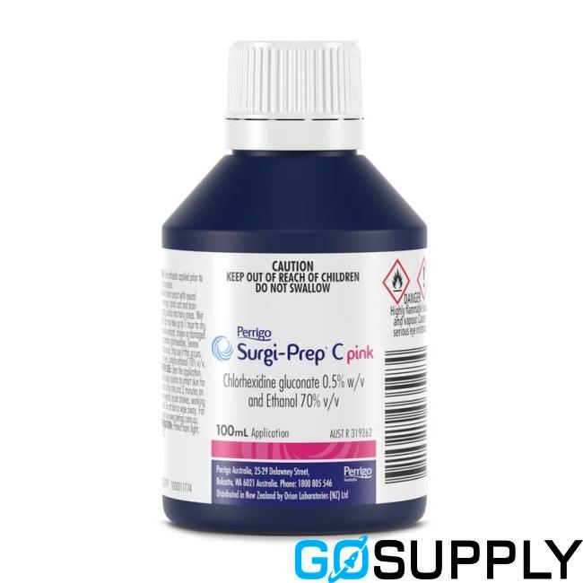 SURGI-PREP C+ PINK - Volume: 500ML Concentration: 2% CHLOR GLUC