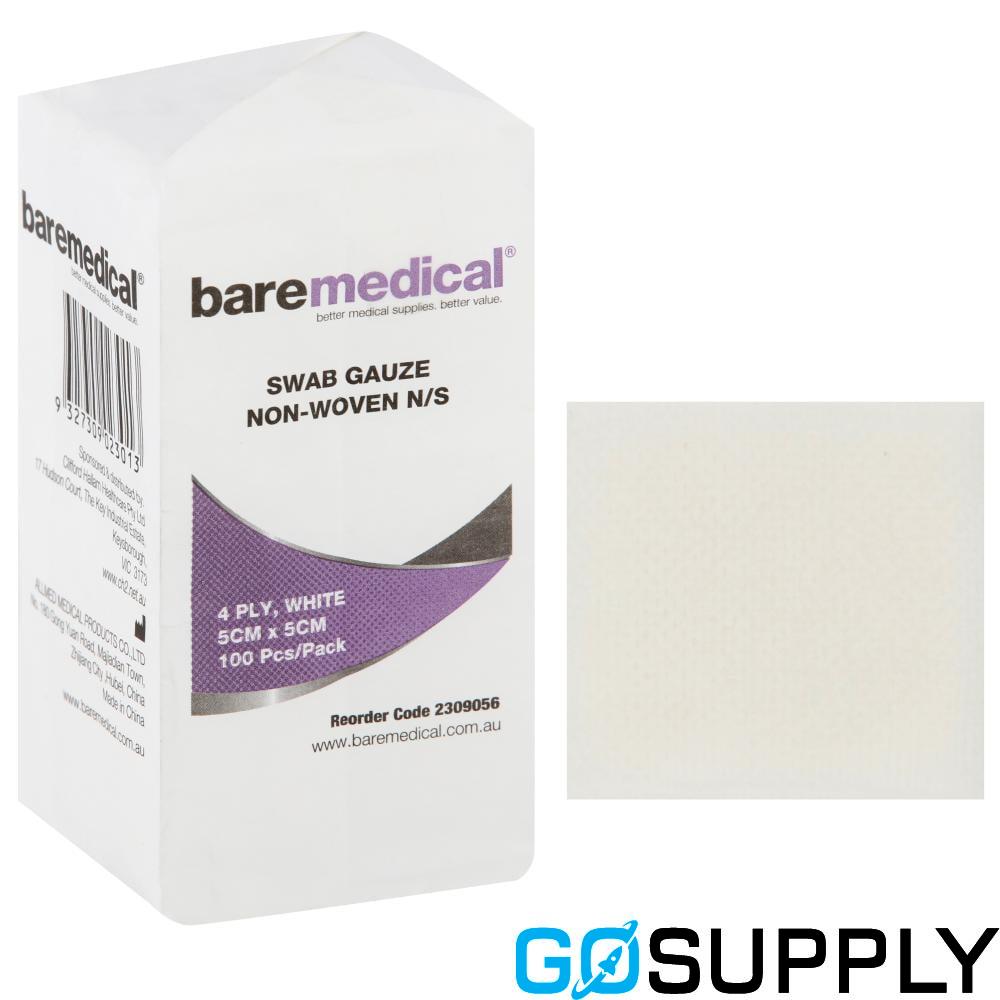 SWAB GAUZE NON-STERILE 4PLY NON-WOVEN - Size: 5CM X 5CM