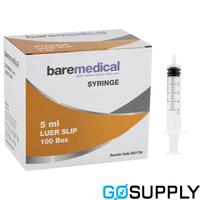 SYRINGE 5ML LUER - Tip Type: Slip - Packet (100 Single)