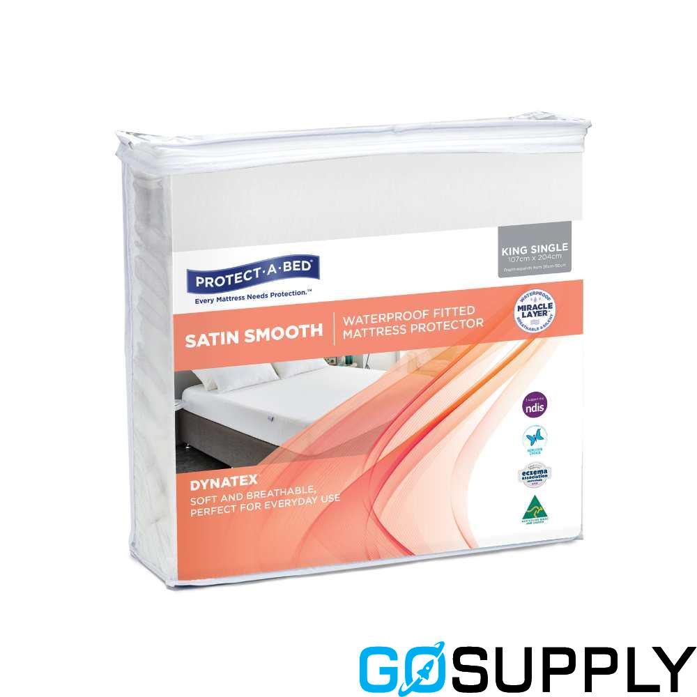 Satin Smooth Dynatex™ Fitted Waterproof Sleep Protectors (King Single)							