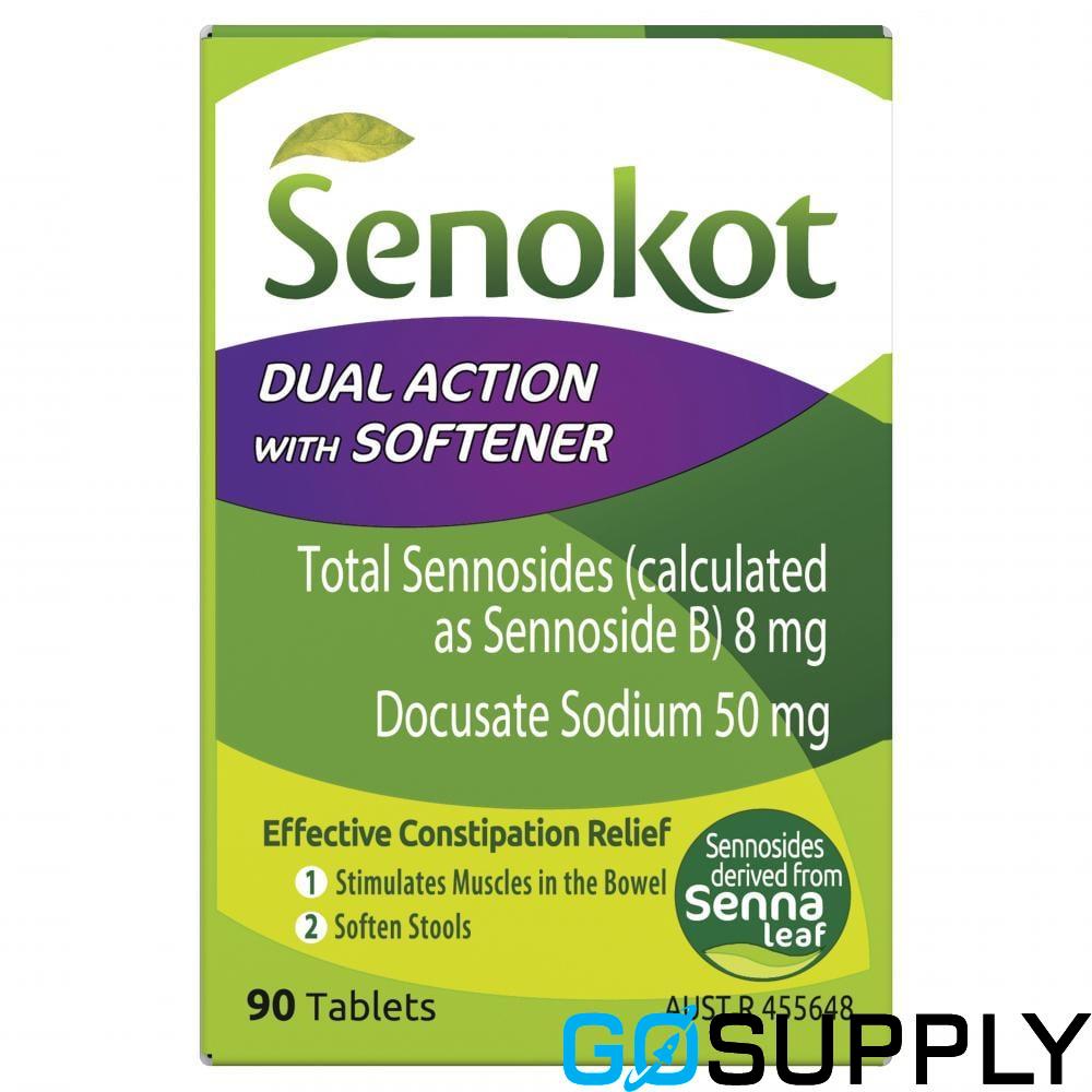 Senokot Tablets - Dosage: 8mg/50mg Pack Size: 90