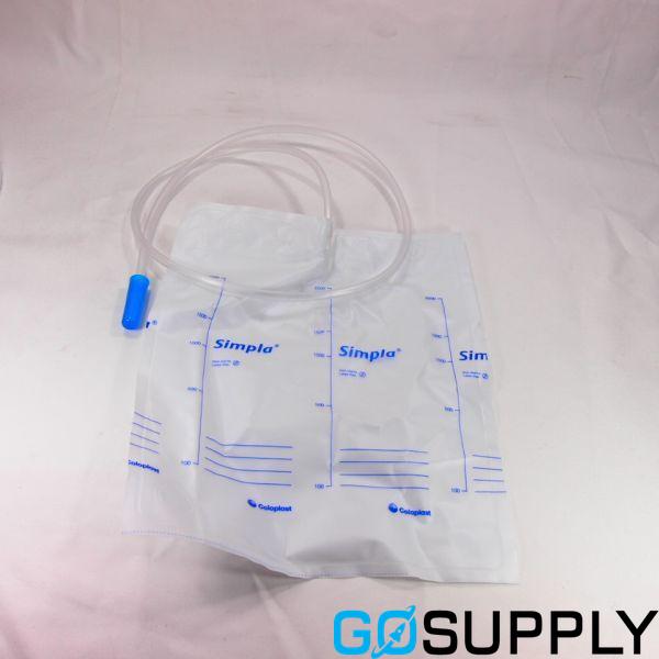 Simpla S2 Short Term Drainage Bag No Outlet, Non Sterile 100cm / 2000ml