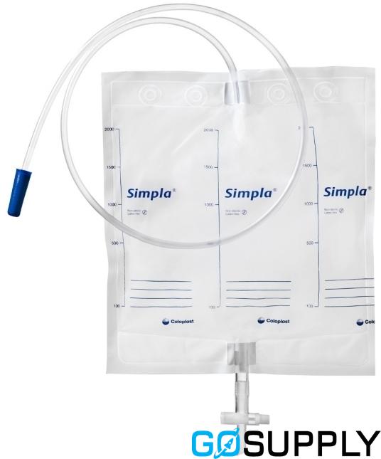 Simpla S3 Extended Term Drainage Bag with Tap Non Sterile 100cm / 2000ml 150 units