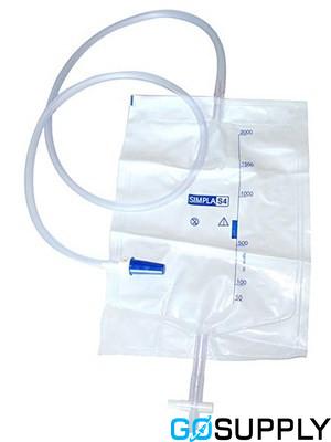 Simpla S4 Urine Drainage Bag - Feature: With Tap and Sample Port Size: 100cm / 2000ml