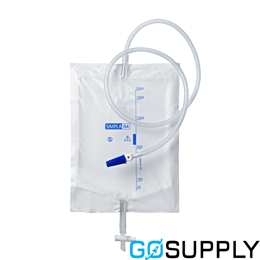 Simpla S4 Urine Drainage Bag with Tap and Sample Port Sterile 120cm / 2000ml