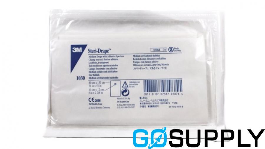 Spinal Drape with Adhesive Aperture