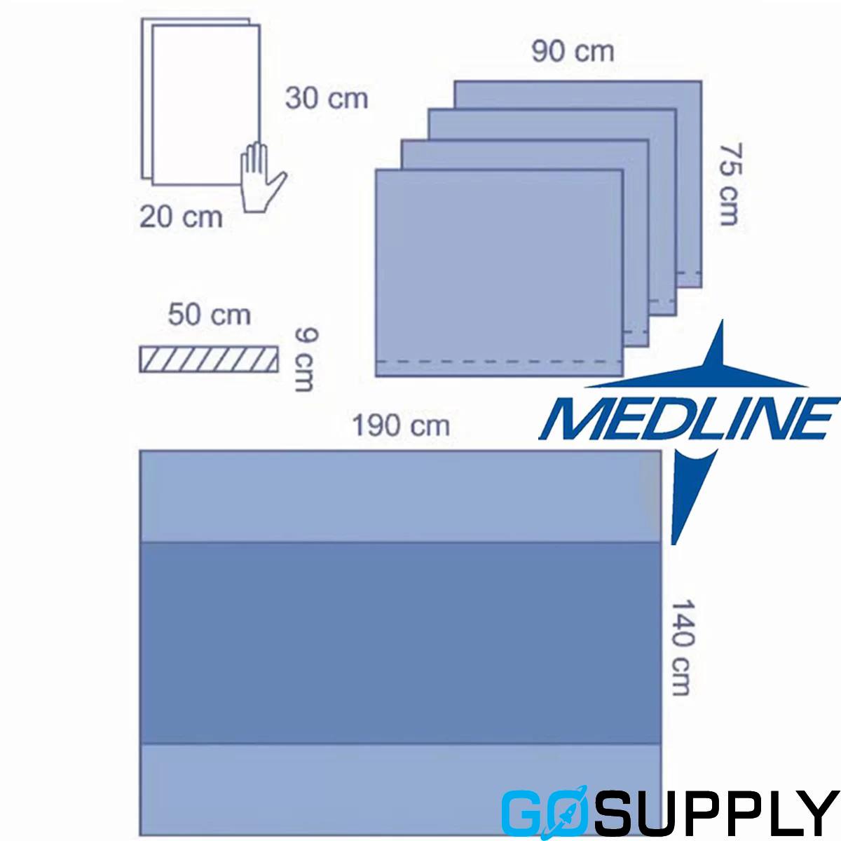 Sterile Head Drape with Adhesive Strip, 90 x 125 cm