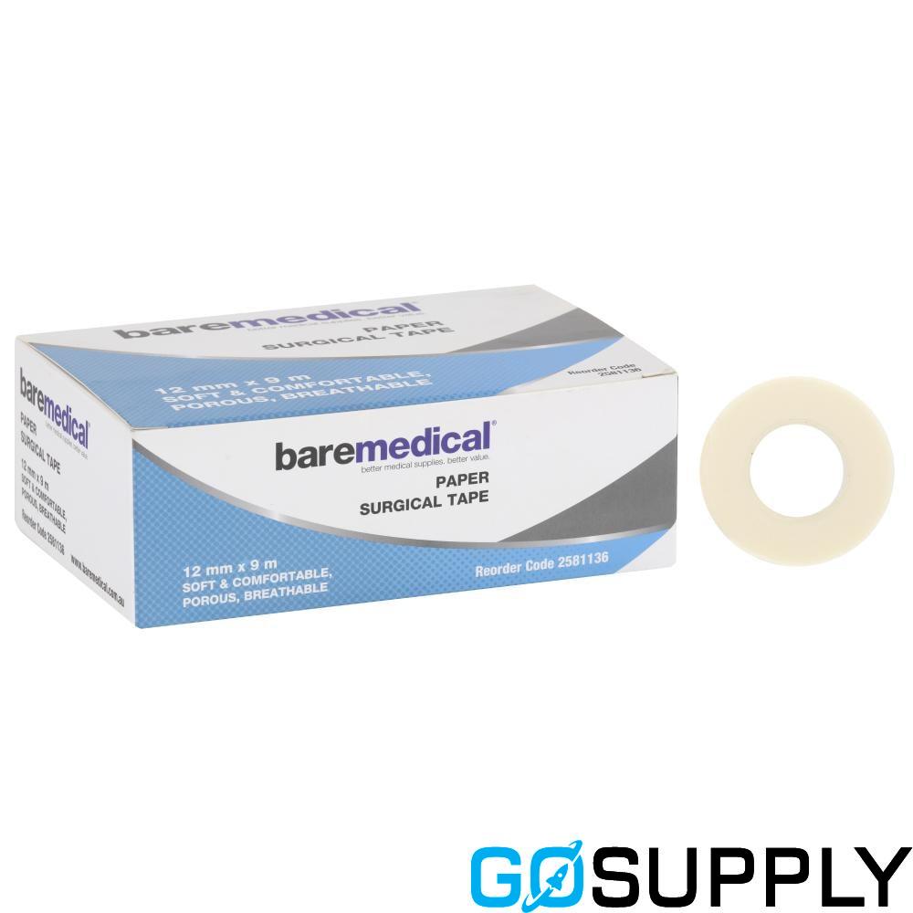 TAPE SURGICAL WHITE - Width: 12MM Length: 9.1M Material: MICROPOROUS Hypoallergenic: Yes