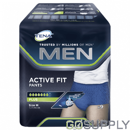 TENA MEN - PANTS NAVY M ACTIVE FIT - Medium - Pack 9
