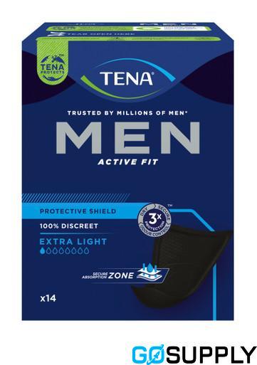 TENA MEN - PROTECTIVE SHIELD - Color: BLACK Pack: x14