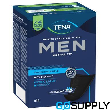 TENA MEN - PROTECTIVE SHIELD - Color: BLACK Pack: x14