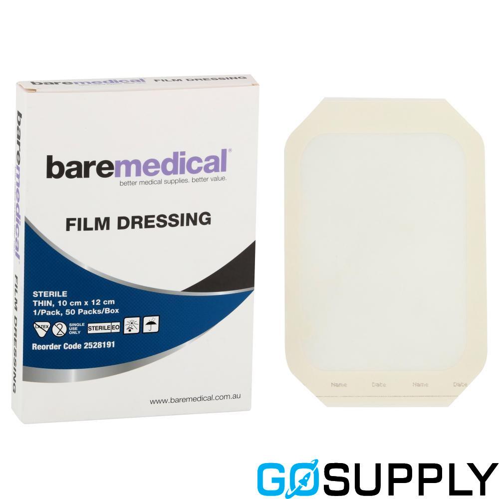 TRANSPARENT FILM DRESSING FRAMED STERILE - Size: 10CM X 12CM