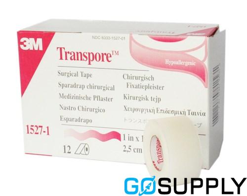 TRANSPORE SURGICAL TAPE - Width: 25MM Length: 9.1M Pack Size: 12