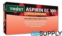 TRUST ASPIRIN EC TAB - Strength: 100MG Packaging: Blister - Packet (84 Single)