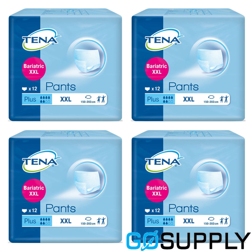 Tena Pants Plus - Size: XXL Pack Size: 12Pk Carton: of 4