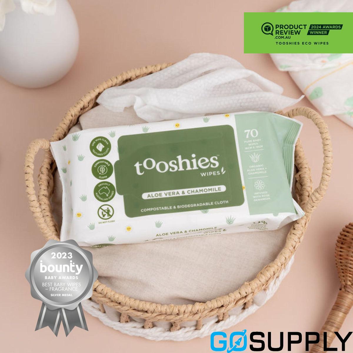 Tooshies Pure Baby Wipes Aloe Vera & Chamomile - Quantity: 70 pkt Quantity: x8