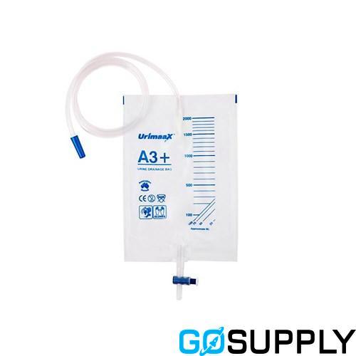 URIMAAX URINARY BAG WITH OUTLET - Type: Bottom Drain T Bar Capacity: 2000ml