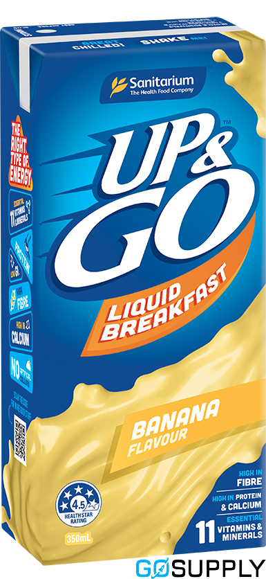 Up&Go Banana Flavored Liquid Breakfast - Nutritious and Ready-to-Drink x12