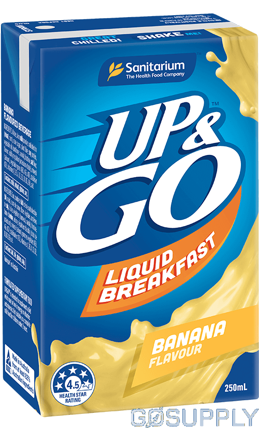 Up&Go Banana Flavored Liquid Breakfast - Nutritious and Ready-to-Drink x12