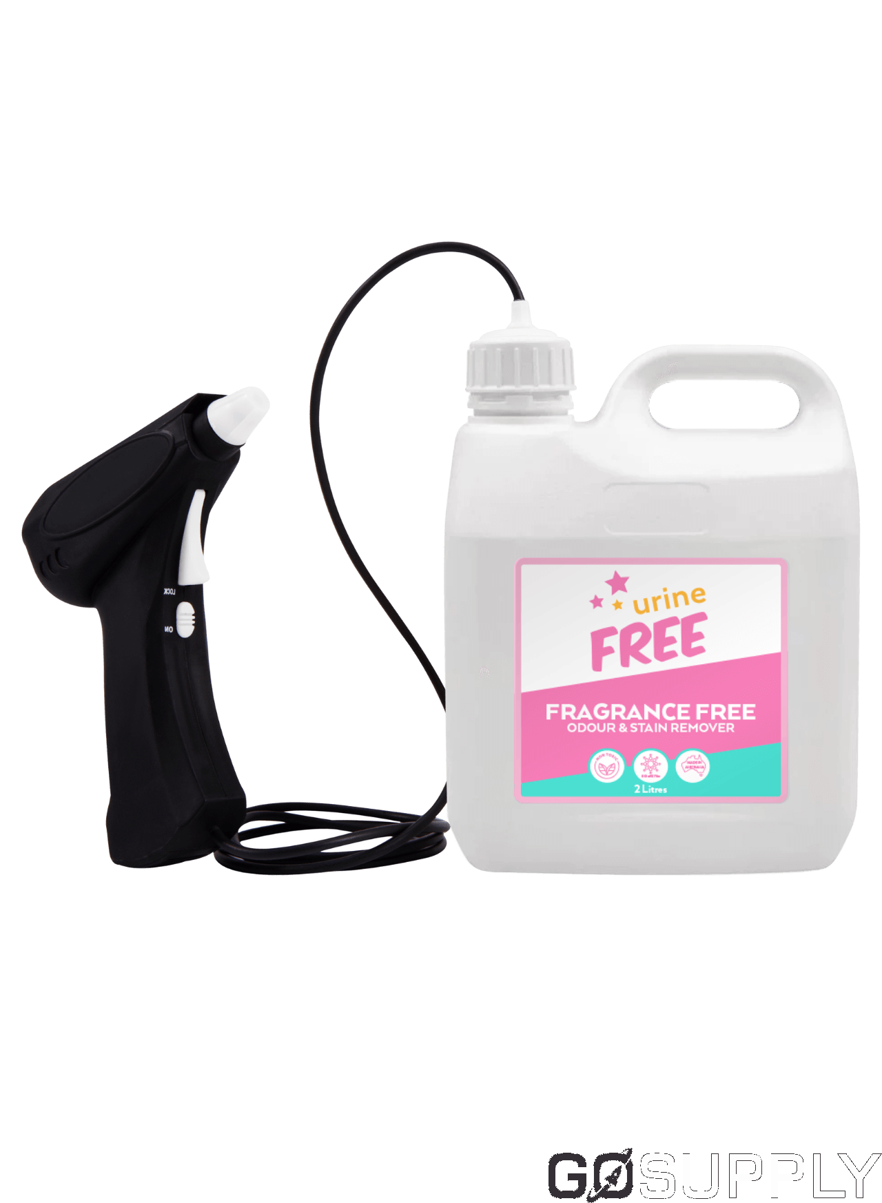 Urine Stain & Odour Remover Medium Bottle & Battery Sprayer