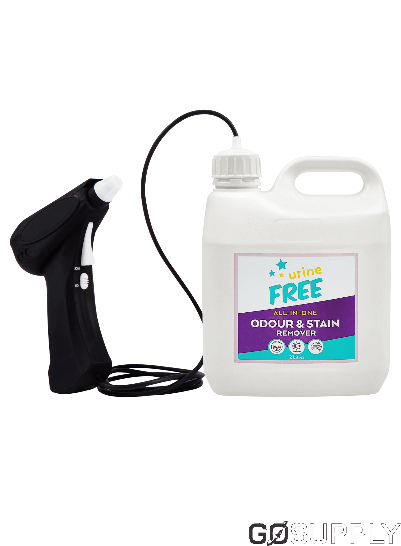 Urine Stain & Odour Remover Medium Bottle & Battery Sprayer