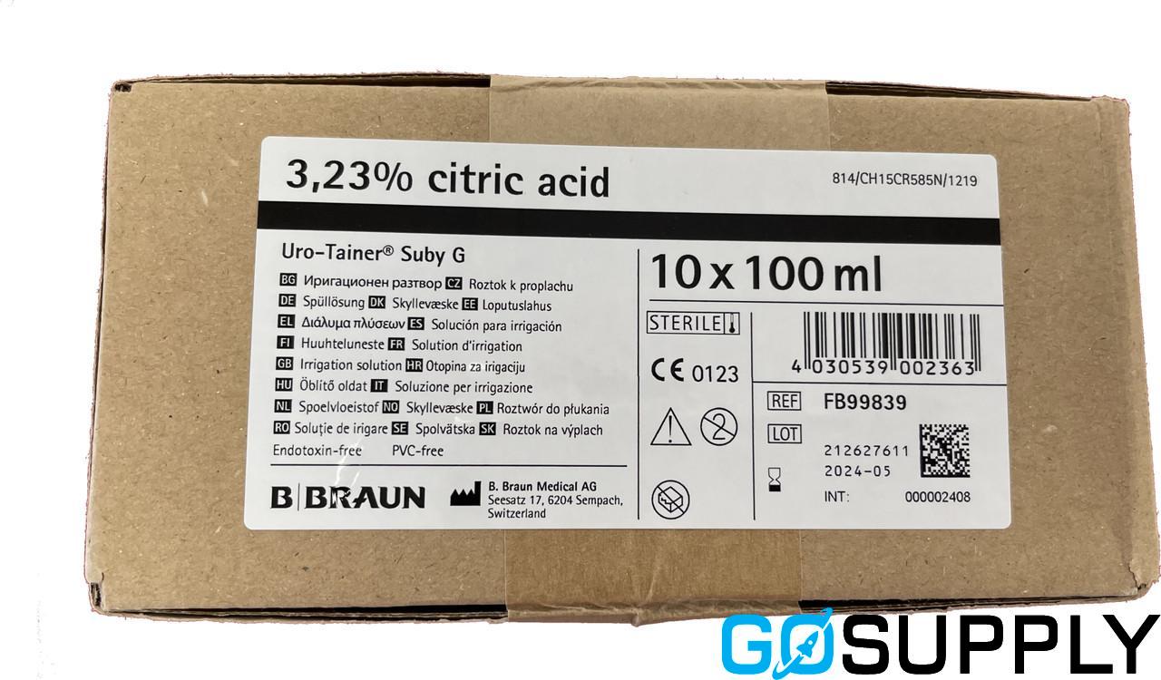 Uro-Tainer® - Suby G - Volume: 100ml Concentration: Citric acid 3.23%