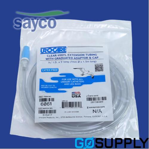 Urocare Non-Sterile Vinyl Extension Drain Bottle Tube 1.5m 7mm