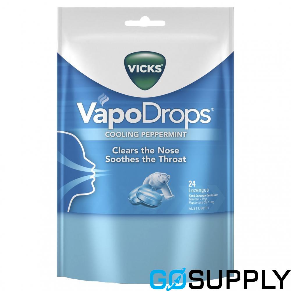 VICKS VAPODROPS - Flavour: COOL P/MINT Pack Size: 24