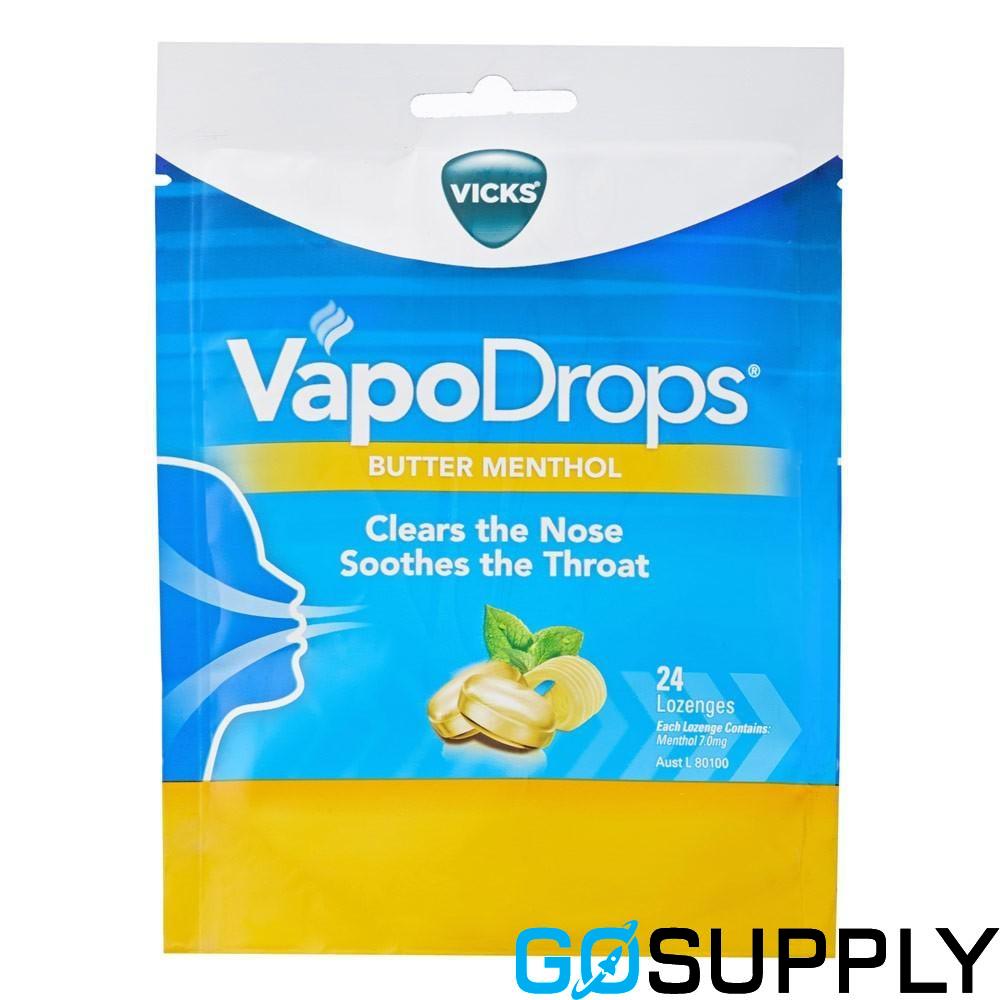 VICKS VAPODROPS - Flavour: BUTTER MENTHOL Pack Size: 24
