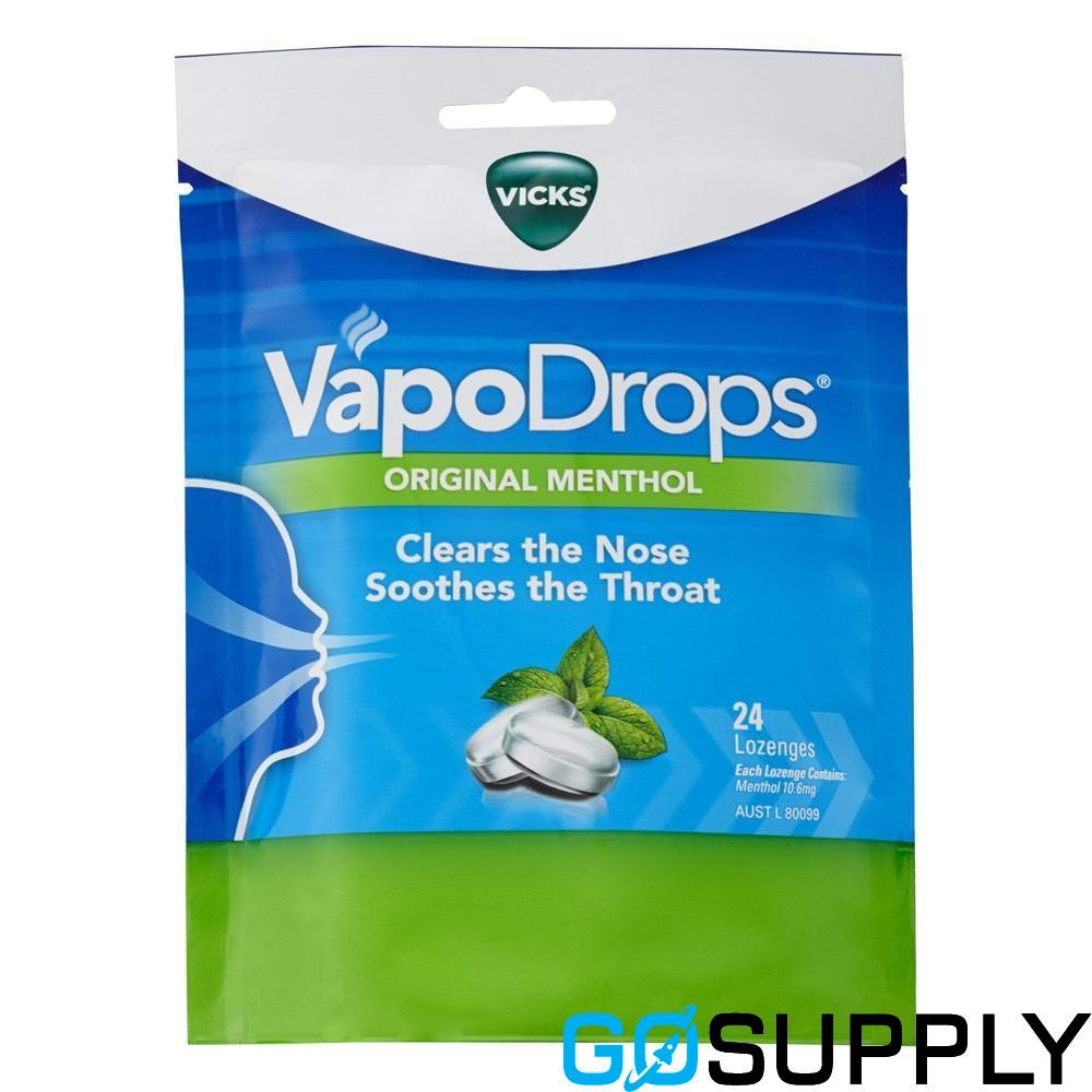 VICKS VAPODROPS - Flavour: ORIGINAL MENTHOL Pack Size: 24