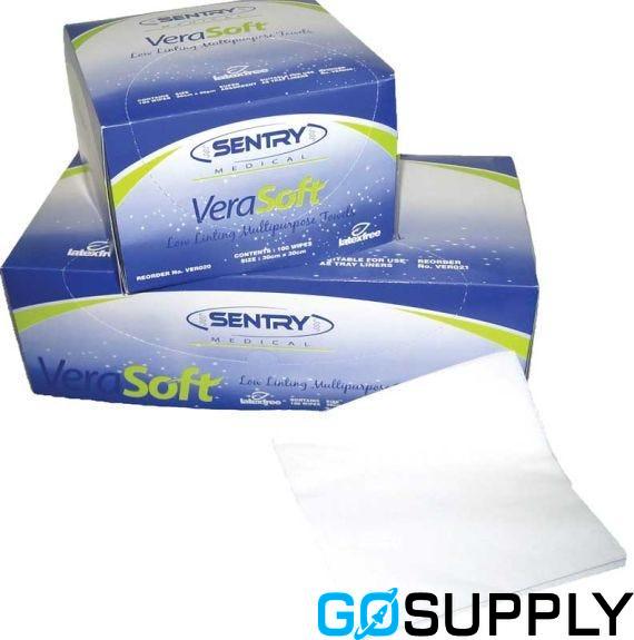  Verasoft Dry Wipes Low Lint 35cmx30cm