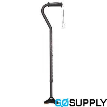 Walking Stick - Airgo Comfort Plus Offset Cane with MiniQuad ultra-stable tip - Black