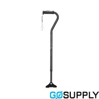 Walking Stick - Airgo Comfort Plus Offset Cane with MiniQuad ultra-stable tip - Black
