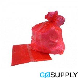 WATER SOLUBLE SEAM LAUNDRY BAGS RED 72CM X 99CM, 200