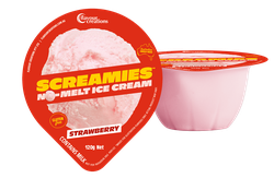 SCREAMIES NO MELT ICE CREAM - Flavor: STRAWBERRY Calories: 3KCAL Volume: 120G Pack Size: 36