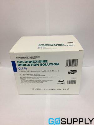 CHLORHEXIDINE IRRIGATION SOL'N - Concentration: 0.1% Volume: 30ML Pack Size: 30 AMP