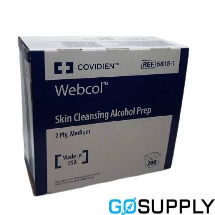 WEBCOL SKIN CLEANSING ALCOHOL PREP PAD - Ply: 2 PLY Pack Size: 200