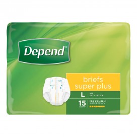 Depend Briefs Super Plus - Size: Large Pack Size: 4 x 15's