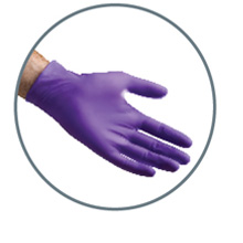 PURPLE NITRILE P/FREE EXAM GLOVES - Size: MEDIUM Pack Size: 50's