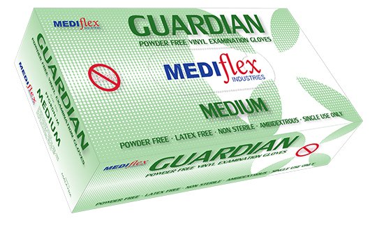 VINYL CLEAR POWDER FREE GLOVES - Size: MED Pack Size: CARTON 1000